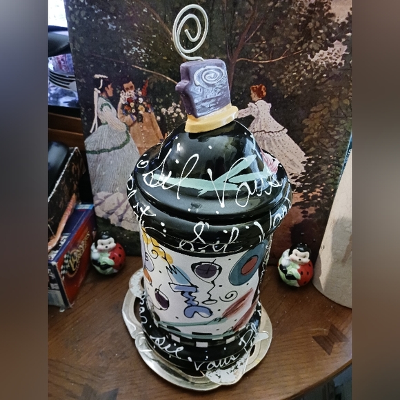 🍪PARIS Whimsical Ceramic Cookie Parisian Motif Canister,The Perfect Gift.🎁 - Picture 13 of 16